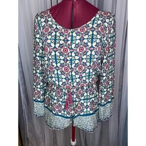 Umgee Romper floral teal mauve